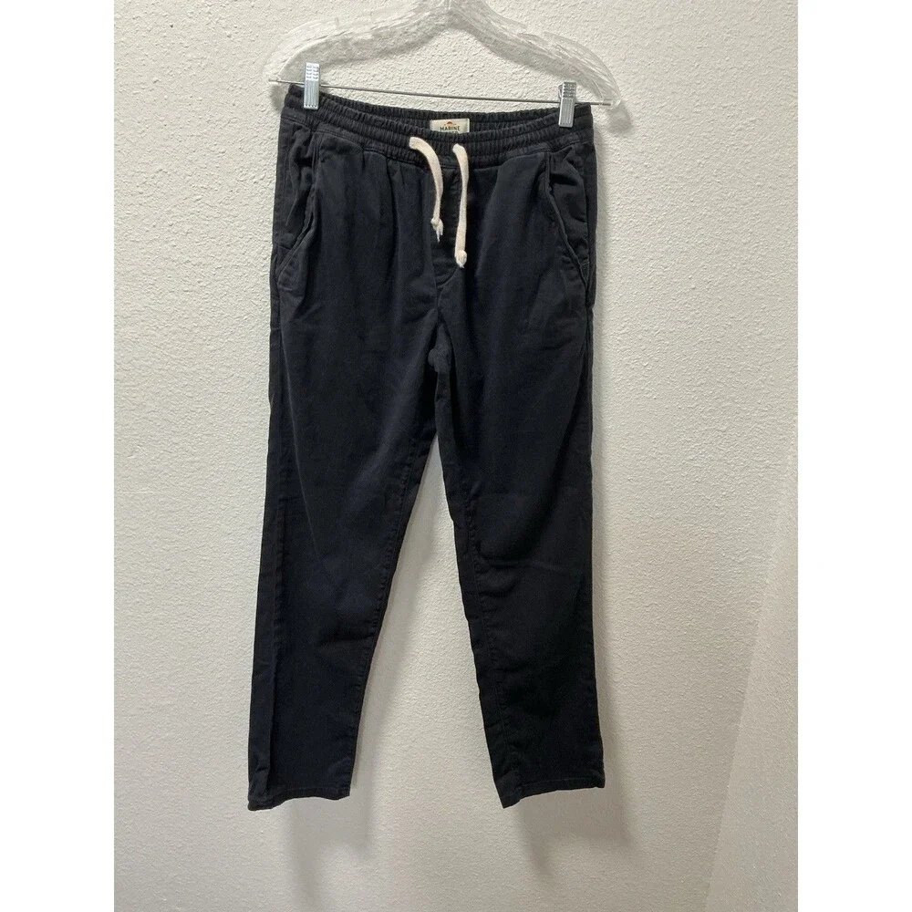 Marine Layer Elastic Waist Drawstring Pants Shorts Navy Blue Coastal Casual S
